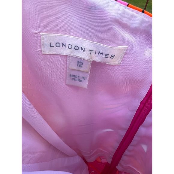 Super Mod dress from London Times, sz 12, Fit & Flare, cotton/spandex, EUC! - Picture 4 of 5